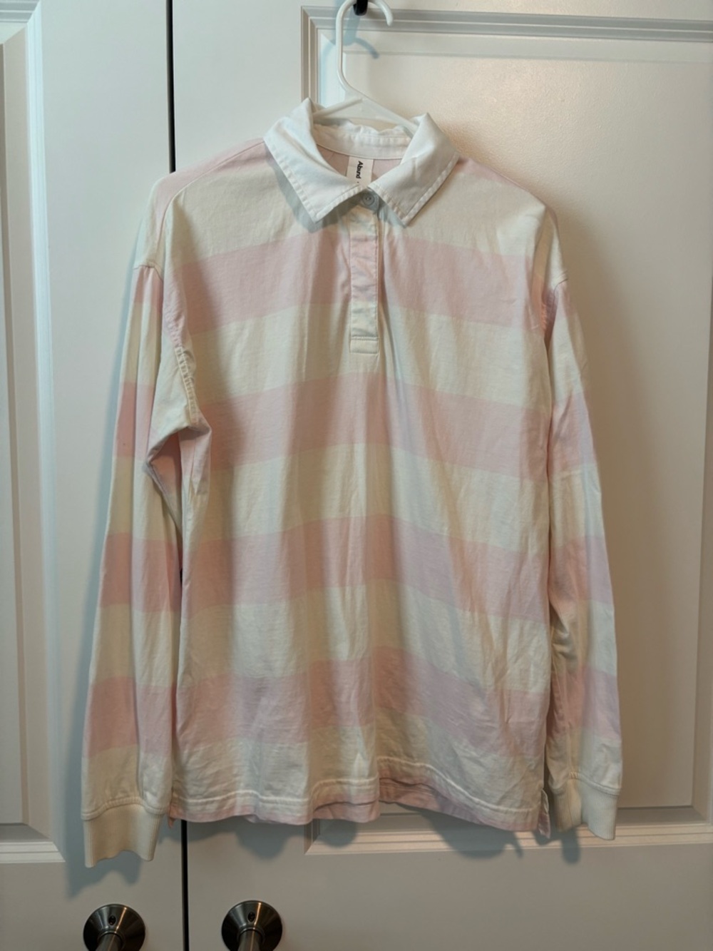 Abound Pink & White Rugby Shirt Striped